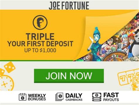 joe fortune download  From there, your next eight – yep, EIGHT – deposits are eligible for Joe’s Welcome Reload, which gives you a
